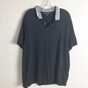 Michael Kors Polo Collared Shirt Dark Blue Mens Size XL